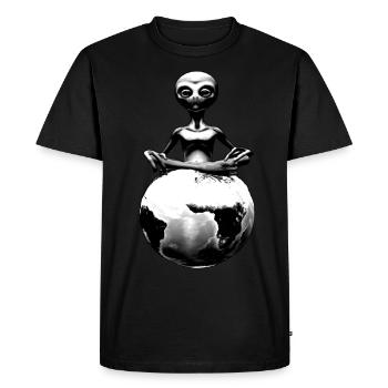 alien on the earth - Men's Premium Organic T-Shirt - black - Front - Nico (187cm)
