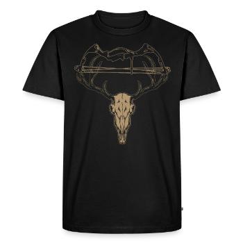 Bois de cadeau de tir à l'arc, de chasse et de chasseur - T-shirt Premium bio Homme - noir - Devant - Nico (187cm)