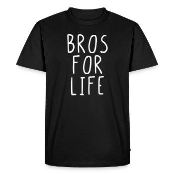 Bros for life - Men's Premium Organic T-Shirt - black - Front - Nico (187cm)
