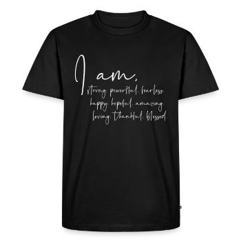 I am... - Men's Premium Organic T-Shirt - black - Front - Nico (187cm)