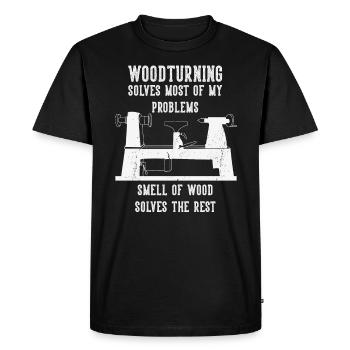 Tourneurs Drechselbank Drechsel - T-shirt Premium bio Homme - noir - Devant - Nico (187cm)