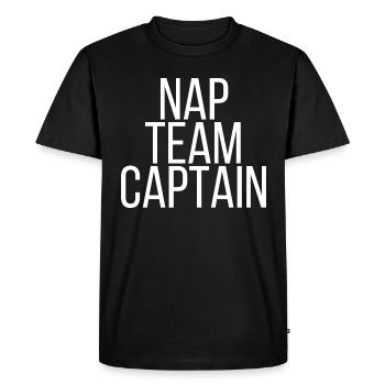 Nap team captain - Men's Premium Organic T-Shirt - black - Front - Nico (187cm)