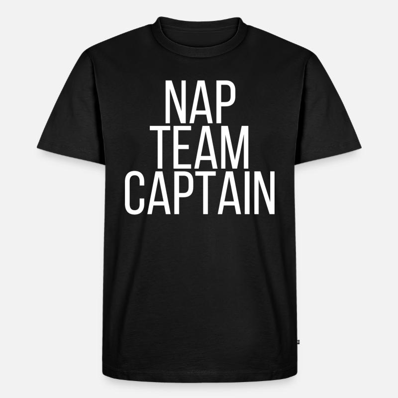 Nap Team Captain - Männer Premium Bio T-Shirt - Schwarz