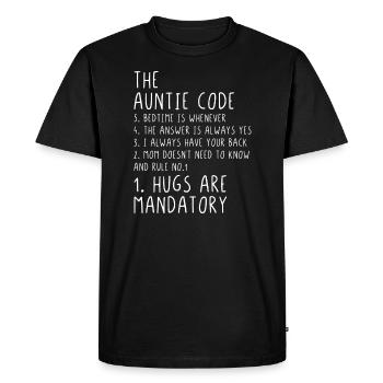 The Auntie Code - Men's Premium Organic T-Shirt - black - Front - Nico (187cm)