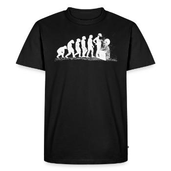 Woodturning Evolution Carpenter Woodworking - Men's Premium Organic T-Shirt - black - Front - Nico (187cm)