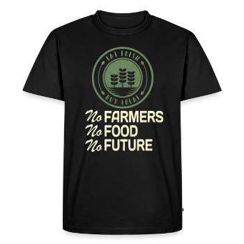 No Farmers No Food No Future Agriculteurs Agriculteurs - T-shirt Premium bio Homme - noir - Devant - Nico (187cm)
