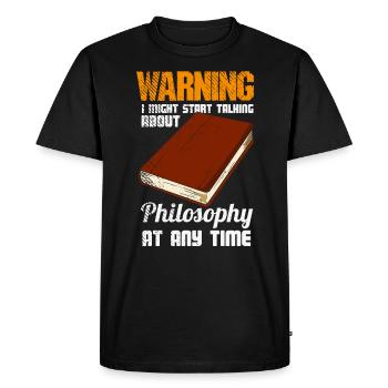 Philosophy Thinker Freethinker Philosopher - Men's Premium Organic T-Shirt - black - Front - Nico (187cm)