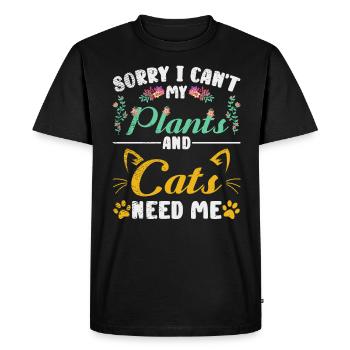 Jardinage Plantes botaniques Adorables - T-shirt Premium bio Homme - noir - Devant - Nico (187cm)