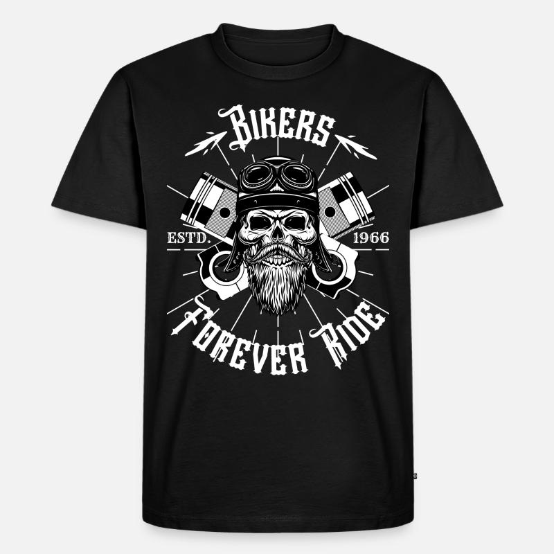 Ich bin ein Biker. - Männer Premium Bio T-Shirt - Schwarz