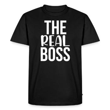 The real boss - T-shirt Premium bio Homme - noir - Devant - Nico (187cm)