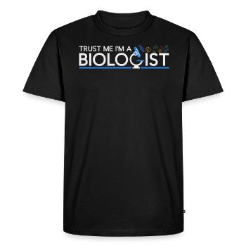 Biologist Nature Living Organisms Evolution - Men's Premium Organic T-Shirt - black - Front - Nico (187cm)