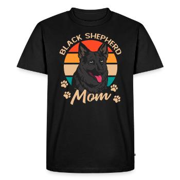 Berger allemand noir Mom Fête des mères - T-shirt Premium bio Homme - noir - Devant - Nico (187cm)