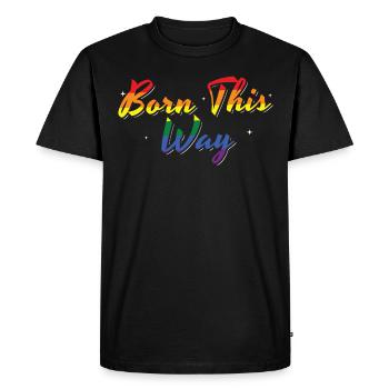 Born This Way Gay Lesbian Culture Queer Love - T-shirt Premium bio Homme - noir - Devant - Nico (187cm)