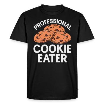 Cookie Eater Baker Baking Chocolate Cookies Lover - Men's Premium Organic T-Shirt - black - Front - Nico (187cm)