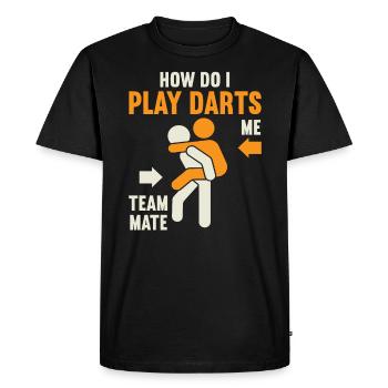 Dart Darts Dartboard Game Darts Player Shooting - Men's Premium Organic T-Shirt - black - Front - Nico (187cm)