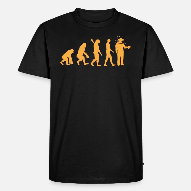 Evolution Beekeeper Beekeeping Bee Whisperer - Men's Premium Organic T-Shirt - black