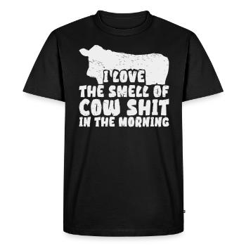 Cow Cattle Heifer Farming Farmers Steers Cow Mom - Men's Premium Organic T-Shirt - black - Front - Nico (187cm)