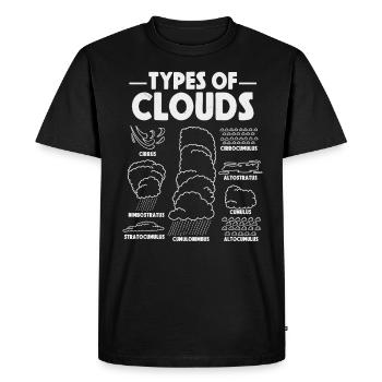 Météorologue Prévisions météorologiques nuages nuages - T-shirt Premium bio Homme - noir - Devant - Nico (187cm)