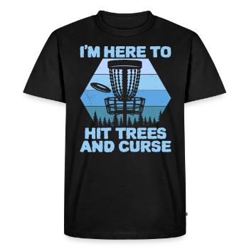 Disques de golf de golf Frisbee Frolf Discgolf - T-shirt Premium bio Homme - noir - Devant - Nico (187cm)