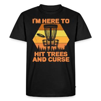 Disques de golf de golf Frisbee Frolf Discgolf - T-shirt Premium bio Homme - noir - Devant - Nico (187cm)