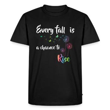 Pusteblume flower motif lucky charm - Men's Premium Organic T-Shirt - black - Front - Nico (187cm)