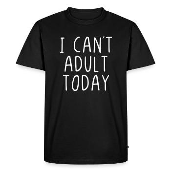 Je ne peux pas être adulte aujourd’hui - T-shirt Premium bio Homme - noir - Devant - Nico (187cm)