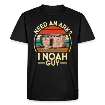 Ark Noah Need An Ark I Noah Guy Christian Bible - Men's Premium Organic T-Shirt - black - Front - Nico (187cm)