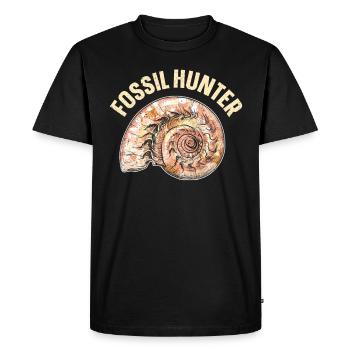 Fossiles Chasseur fossilesPaléontologue Paléontologie - T-shirt Premium bio Homme - noir - Devant - Nico (187cm)