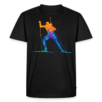 Biathlon Biathlète Cadeau - T-shirt Premium bio Homme - noir - Devant - Nico (187cm)