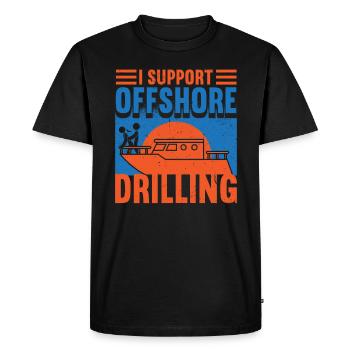 BOOTFAHREN Offshore-Bohr spaß Sexy - Männer Premium Bio T-Shirt - Schwarz - Vorne - Nico (187cm)