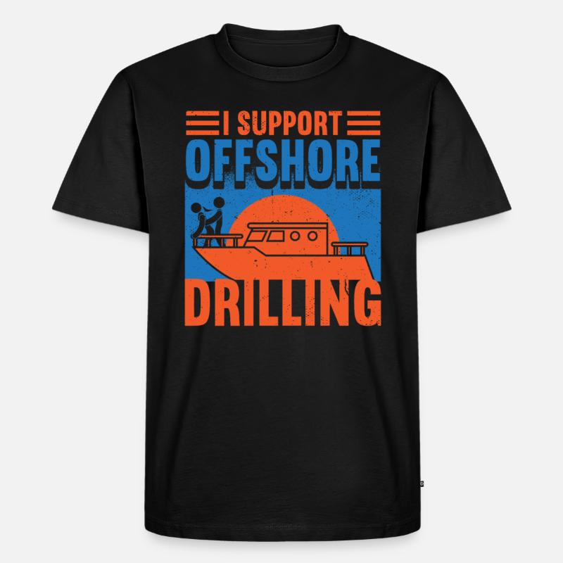 BOOTFAHREN Offshore-Bohr spaß Sexy - Männer Premium Bio T-Shirt - Schwarz