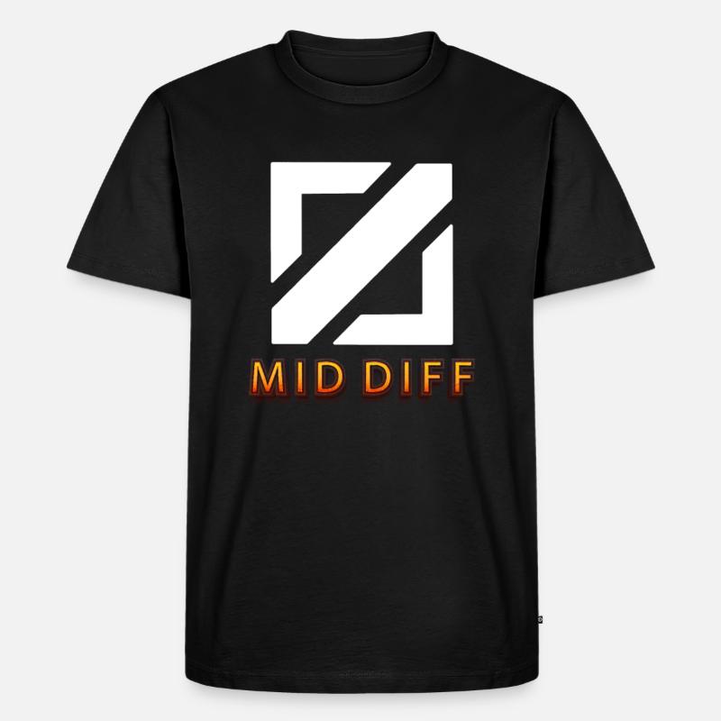 mid diff Tilter tilted gaming - Männer Premium Bio T-Shirt - Schwarz