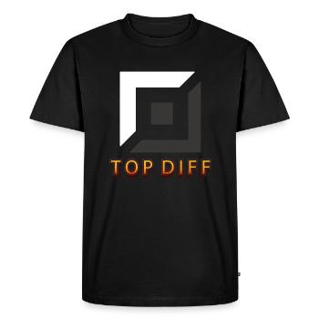 top diff tilter jeu incliné - T-shirt Premium bio Homme - noir - Devant - Nico (187cm)