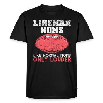 Les mamans de ligne aiment le football américain normal - T-shirt Premium bio Homme - noir - Devant - Nico (187cm)
