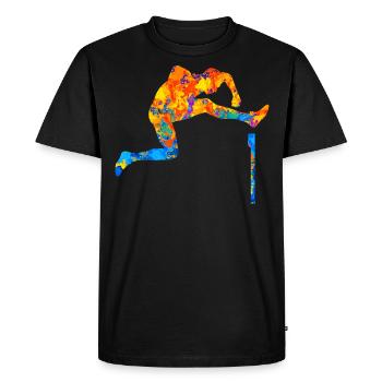 Hurdles Hurdles Hurdler Athlete - Men's Premium Organic T-Shirt - black - Front - Nico (187cm)