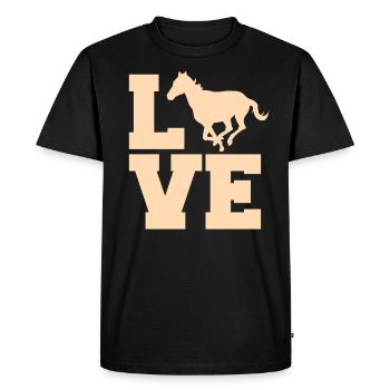 Horse lover Riding Rider girl - Men's Premium Organic T-Shirt - black - Front - Nico (187cm)