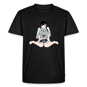 Anime Girl Japanese Kawaii Gamer Otaku - Men's Premium Organic T-Shirt - black - Front - Nico (187cm)