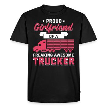 Camionneur Chauffeur de camion Chauffeur de camion Petite amie - T-shirt Premium bio Homme - noir - Devant - Nico (187cm)