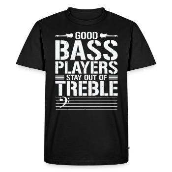 Good Bass Players Instrument Bassist Music - Men's Premium Organic T-Shirt - black - Front - Nico (187cm)