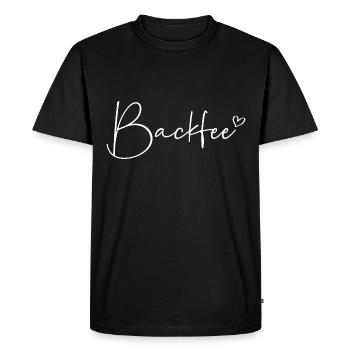 Backfee - Männer Premium Bio T-Shirt - Schwarz - Vorne - Nico (187cm)