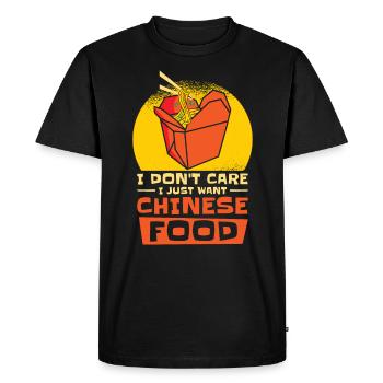 Asian Food Chinese Food Fan Noodle Foodie - Men's Premium Organic T-Shirt - black - Front - Nico (187cm)