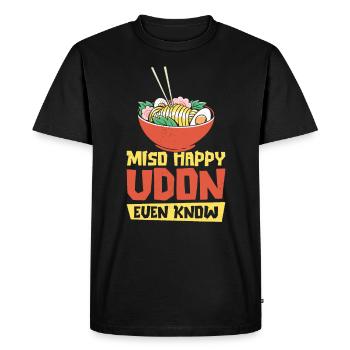 Asian Food Udon Miso Noodle Asian Cuisine - Men's Premium Organic T-Shirt - black - Front - Nico (187cm)