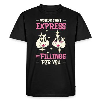 Dim Sums remplissant la nourriture asiatique chinoise - T-shirt Premium bio Homme - noir - Devant - Nico (187cm)