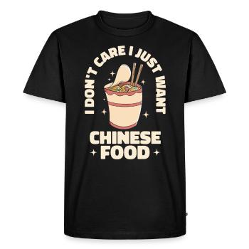 Asian Food Chinese Food Fan Noodle Foodie - Men's Premium Organic T-Shirt - black - Front - Nico (187cm)