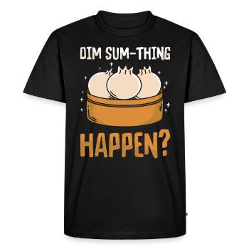 Dim Sums Cuisine asiatique Foodie - T-shirt Premium bio Homme - noir - Devant - Nico (187cm)
