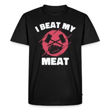 Chef Culinary Meat Lover Cooking Meat Food - Men's Premium Organic T-Shirt - black - Front - Nico (187cm)