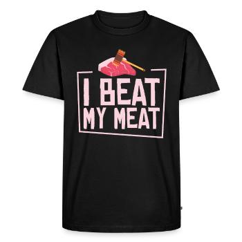 Chef Culinary Meat Lover Cooking Meat Food - Men's Premium Organic T-Shirt - black - Front - Nico (187cm)