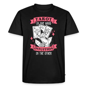 Divination Intuition Tarot Cards Fortune Telling - Men's Premium Organic T-Shirt - black - Front - Nico (187cm)