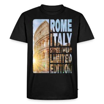 Rome Rome Italy City Skyline Home Love - Men's Premium Organic T-Shirt - black - Front - Nico (187cm)