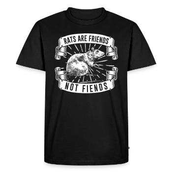 Les rats sont des amis rongeurs fiends propriétaire de rats - T-shirt Premium bio Homme - noir - Devant - Nico (187cm)